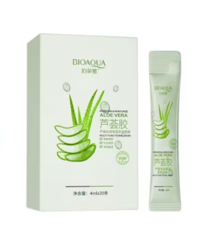 Aloe Vera Hydrating & Moisturizing Mask (Alvejas daudzfunkcionālā želejmaska)- 20gab.