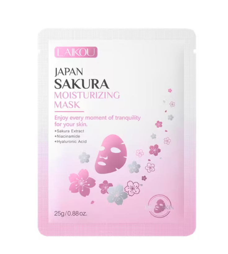 Japānas sakuras mitrinošā auduma maska