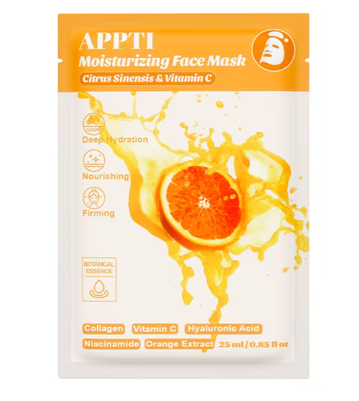 Izgaismojošā auduma maska ar C vitamīnu (25 ml)