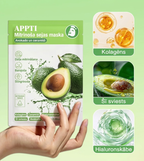 Barojošā un mitrinošā auduma maska ar avokado un keramīdiem (25 ml)