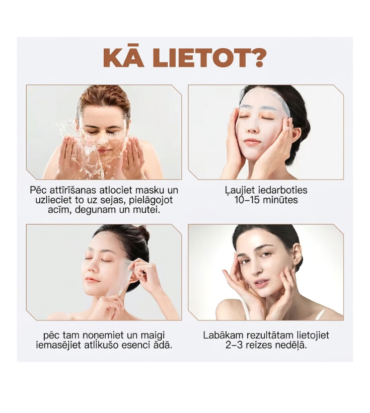 Izgaismojošā auduma maska ar C vitamīnu (25 ml)