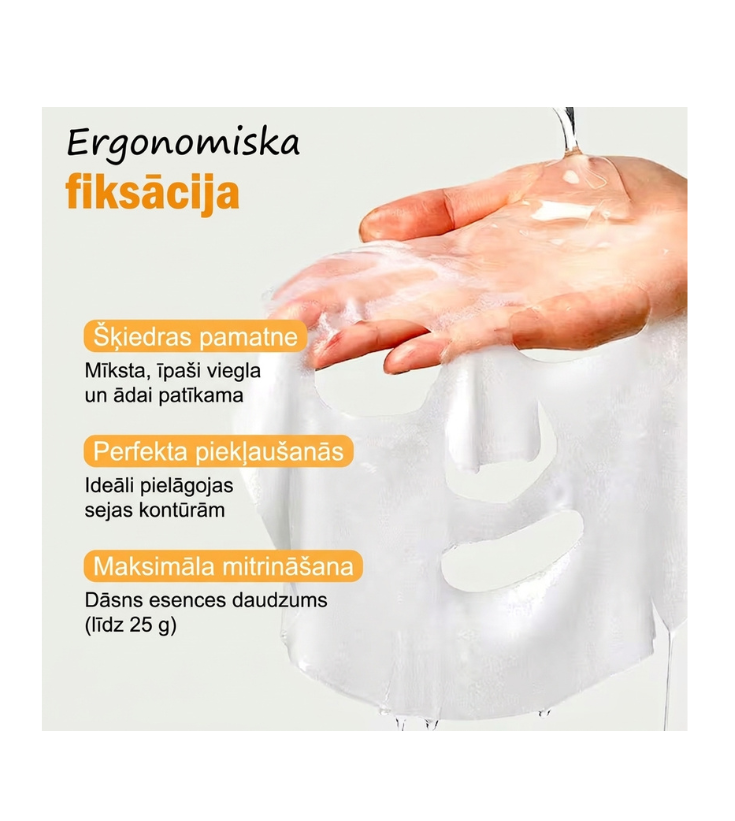 Izgaismojošā auduma maska ar C vitamīnu (25 ml)